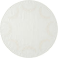 Bleot Tonal Embroidered Sheer Round Tablecloth 180 cm Ivory - Product view
