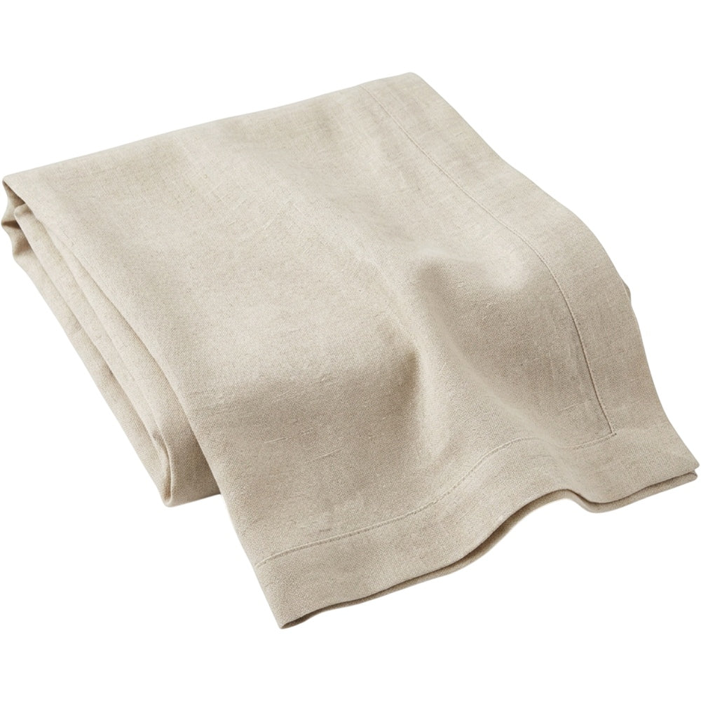 Bleot Linen Blend Tablecloth Oatmeal 60 x 84 in